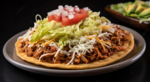 GROUND BEEF & BEAN TOSTADA SUPPER