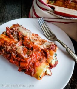 CHEESE STUFFED MANICOTTI SUPPER